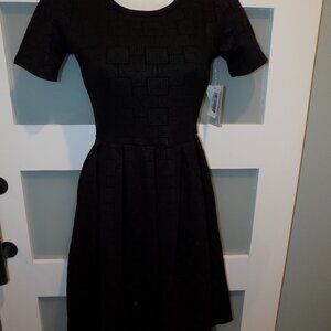 Lularoe Black XO's Design Amelia Dress W/Pockets Size XXS Women's NEW